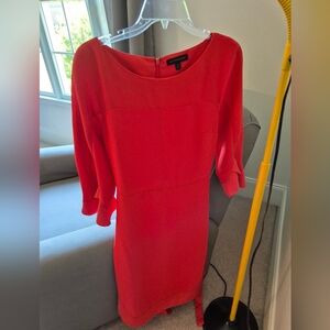 Coral Dress with 3/4 Sleeves